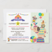 Carnaval Birthday Party Invitation Kaart (Voorkant)