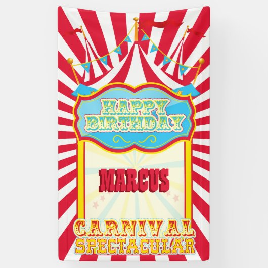 Carnaval Birthday Party Spandoek (Verticaal)