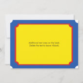 Carnaval Birthday Party Ticket Invitation Kaart (Achterkant)