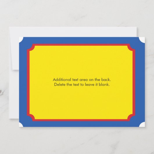 Carnaval Birthday Party Ticket Invitation Kaart (Achterkant)