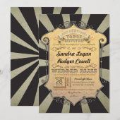 Carnaval Black Stripes bruiloft uitnodigingen (Voorkant / Achterkant)