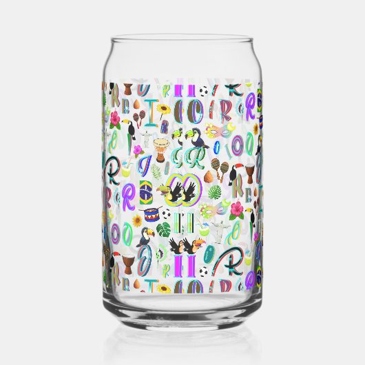 Carnaval Blikvorm Glas (Rechts)