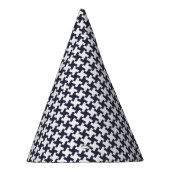 Carnaval Blue Houndstooth Birthday Feesthoedjes (Rechts)