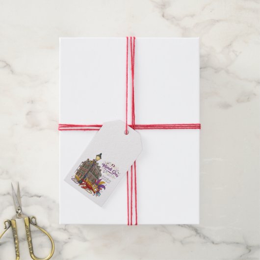 Carnaval Cadeaulabel (Met Touw)