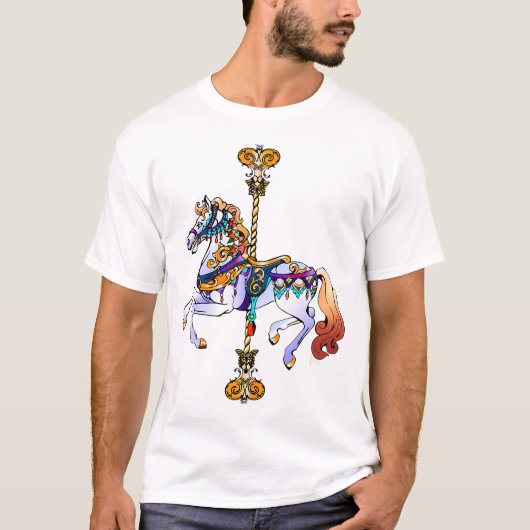 Carnaval Carrousel Paard Design T-shirt (Voorkant)