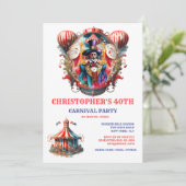  Carnaval Circus Adult Festival Ringmaster Kaart (Staand voorkant)