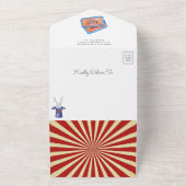  carnaval Circus Baby shower All In One Uitnodiging (Buitenkant)