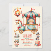 Carnaval Circus Baby shower Kaart (Voorkant)