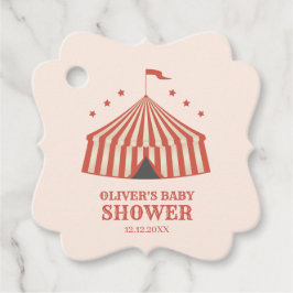 Carnaval Circus Big Top Baby shower Bedankjes Labels