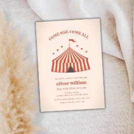 Carnaval Circus Big Top Baby shower Kaart