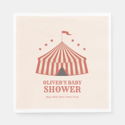  Carnaval Circus Big Top Baby shower Servet (Voorkant)