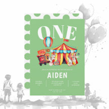 Carnaval Circus Big Top Groen 1e verjaardag