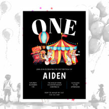 Carnaval Circus Big Top Zwart 1e Verjaardag