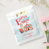 Carnaval Circus Blauw Baby shower Bedankzakje (Gezegeld)