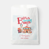 Carnaval Circus Blauw Baby shower Bedankzakje (Voorkant)