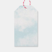 Carnaval Circus Blauw Baby shower Cadeaulabel (Achterkant)