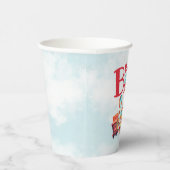 Carnaval Circus Blauw Baby shower Papieren Bekers (Rechts)