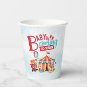 Carnaval Circus Blauw Baby shower Papieren Bekers (Voorkant)