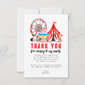 Carnaval Circus Clown Ballon Festival Verjaardag Bedankkaart (Voorkant)