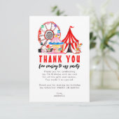 Carnaval Circus Clown Balloon Festival Verjaardag Bedankkaart (Staand voorkant)