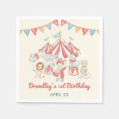 Carnaval Circus & Dieren Festival Verjaardagsserve Servet (Voorkant)