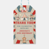  Carnaval Circus & Dieren Verjaardag Cadeaulabel (Voorkant)