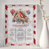 Carnaval Circus Dieren Verjaardag Milestone Board Poster