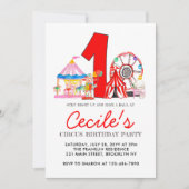 Carnaval Circus Fair Party Kind 1e verjaardag Kaart (Voorkant)