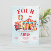 Carnaval Circus Festival 4e verjaardag Kaart (Staand voorkant)