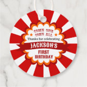 Carnaval Circus Festival Kids Verjaardagsfeest Bedankjes Labels (Achterkant)