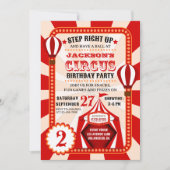 Carnaval Circus Festival Kids Verjaardagsfeest Kaart (Voorkant)