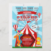 Carnaval Circus Festival Kids Verjaardagsfeest Kaart (Voorkant)