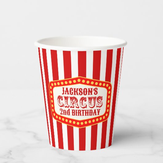 Carnaval Circus Festival Kids Verjaardagsfeest Papieren Bekers (Voorkant)