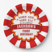 Carnaval Circus Festival Kids Verjaardagsfeest Papieren Bordje (Voorkant)