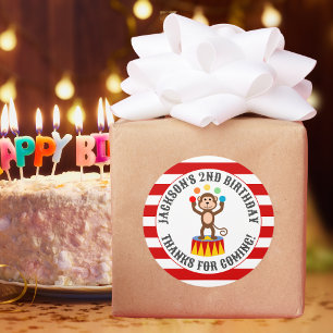 Carnaval Circus Festival Kids Verjaardagsfeest Ronde Sticker