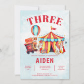 Carnaval Circus Festival Kind 3e Verjaardag Kaart (Voorkant)