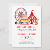 Carnaval Circus Festival Show Kind Kaart (Voorkant)