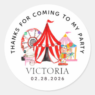 Carnaval Circus Festival Show Kind Ronde Sticker