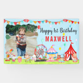 Carnaval Circus Festival Show Kinder Foto Verjaard Spandoek (Horizontaal)