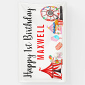 Carnaval Circus Festival Show Kinderen Verjaardag Spandoek (Verticaal)