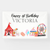 Carnaval Circus Festival Show Kinderen Verjaardag Spandoek (Horizontaal)