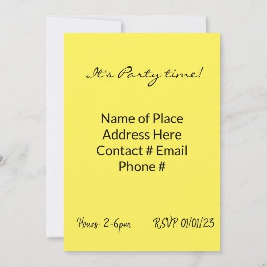 Carnaval Circus Gelukkige Verjaardag uitnodiging (Achterkant)