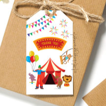 Carnaval Circus Gift Label