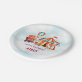 Carnaval Circus Grote Top Verjaardag Papieren Bordje (Gekanteld)