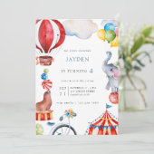 Carnaval Circus Kinderen Verjaardag Kaart (Staand voorkant)