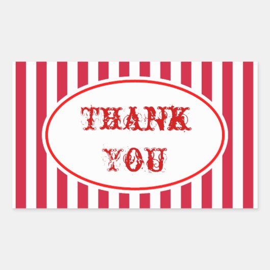Carnaval Circus Party Dank u Stickers (Voorkant)