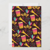 Carnaval Circus Party Verjaardag uitnodiging (Achterkant)