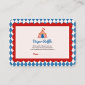 Carnaval Circus Retro script Luiers Raffle Informatiekaartje (Voorkant)