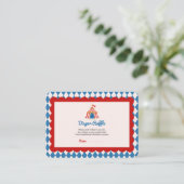Carnaval Circus Retro script Luiers Raffle Informatiekaartje (Staand voorkant)