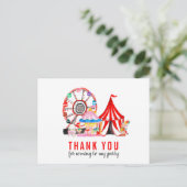 Carnaval Circus Show Ballonnen Bedankt Verjaardag Briefkaart (Staand voorkant)